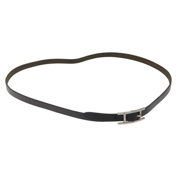 HERMES Appi 3 Bracelet Leather Black Auth bs23243 - Picture 1 of 10
